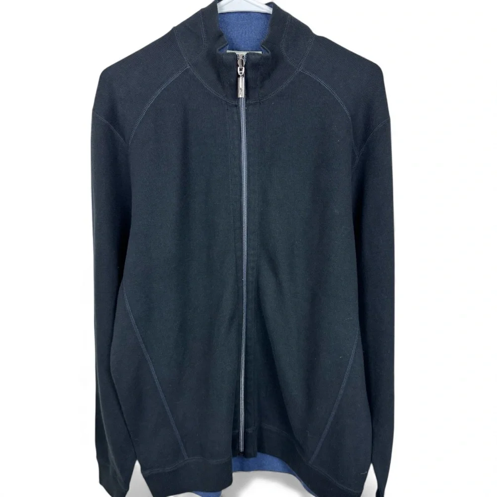 Tommy Bahama Men’s Reversible Zip Up Sweater SZ M